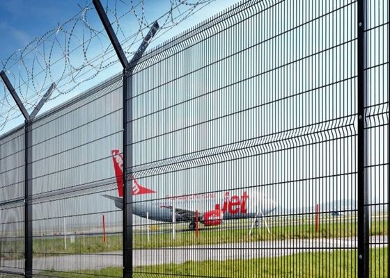 ضد الصدأ الفولاذ الكربوني PVC مغلفة الأسلاك المطاطية الشبكة للسياج الأمني