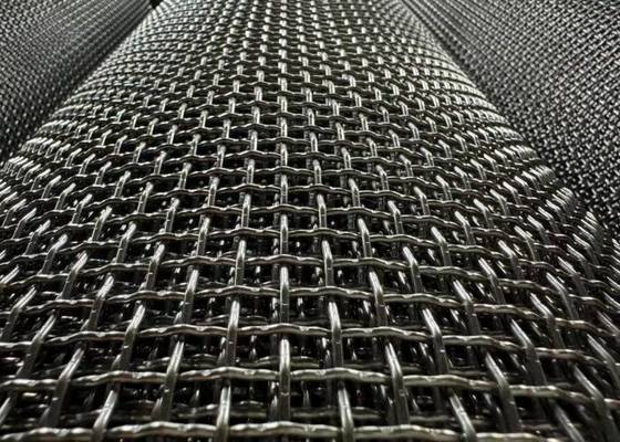 شبكة غربال اهتزازي مضاد للانسداد من الفولاذ عالي المنغنيز للتعدين