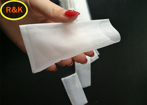 White Nylon Mesh Strainer Bag Rectangle Shape Chemical Resistance Rosin Press